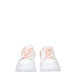 Alexander McQueen Sneakers oversize Donna Pelle Bianco Arancione