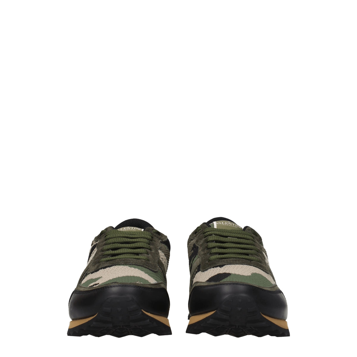 Valentino Garavani Sneakers Uomo Tessuto Verde Verde Militare