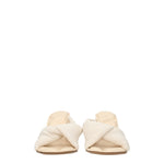 Jacquemus Sandali Donna Tessuto Beige Bianco Sporco