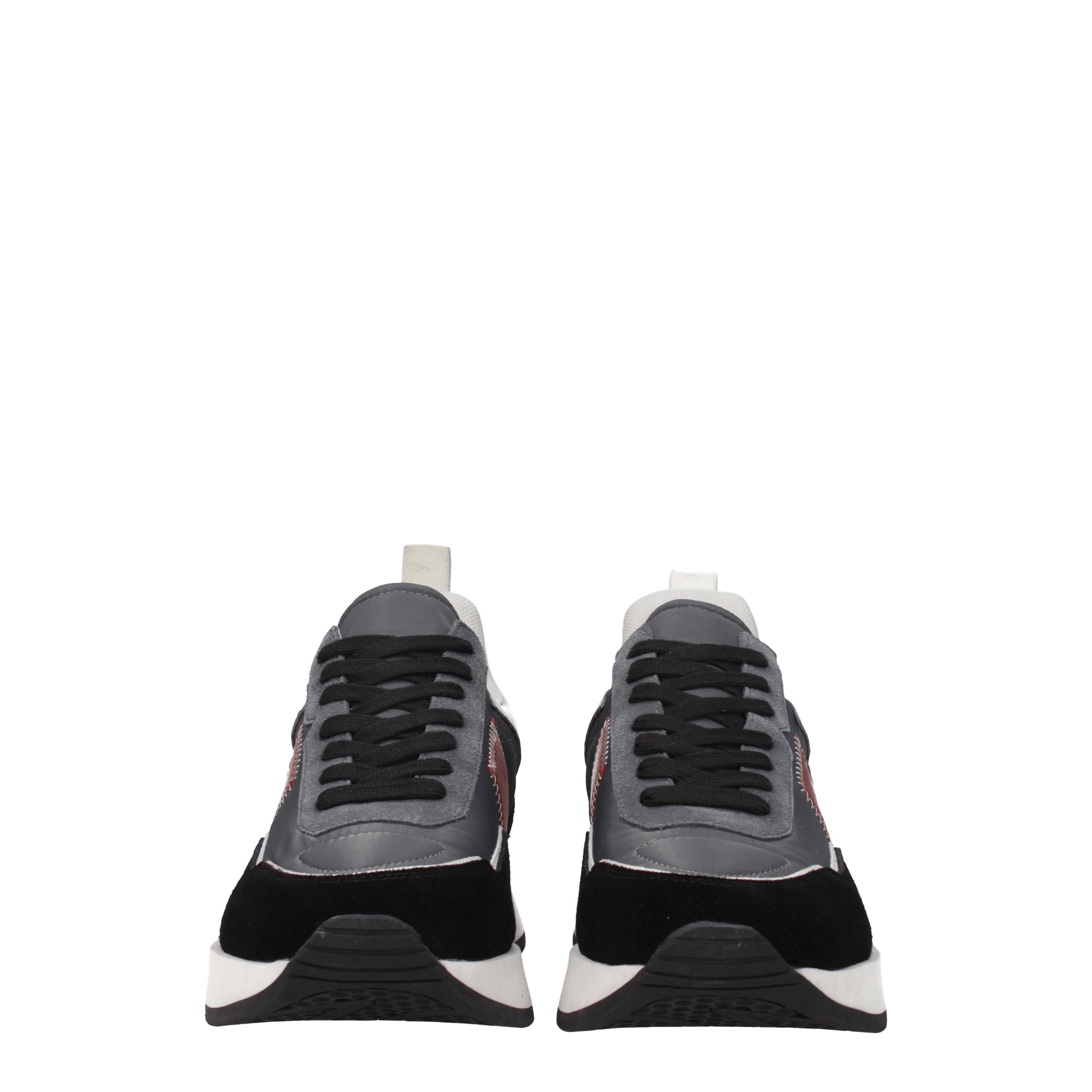 Cesare Paciotti スニーカー 男性 ファブリック 灰色/ボルドー | B