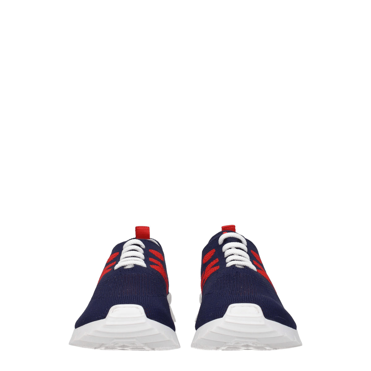 Kiton Sneakers Uomo Tessuto Blu Rosso