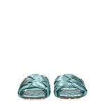 Bottega Veneta Ciabatte e Zoccoli Donna Pelle Celeste Luna Ghiacciata