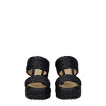Bottega Veneta Sandali Donna Rafia Nero