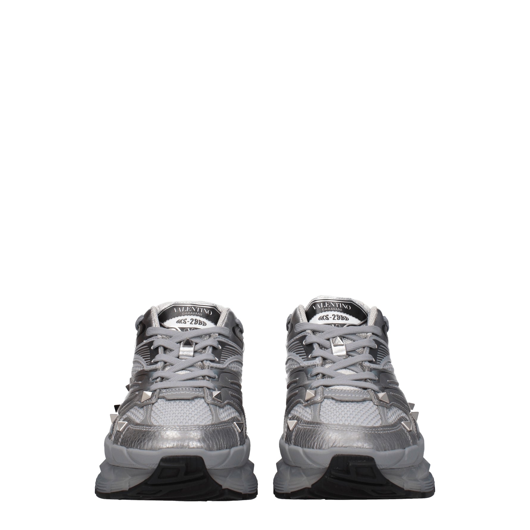 Valentino Garavani Sneakers ms 2960 Uomo Tessuto Argento