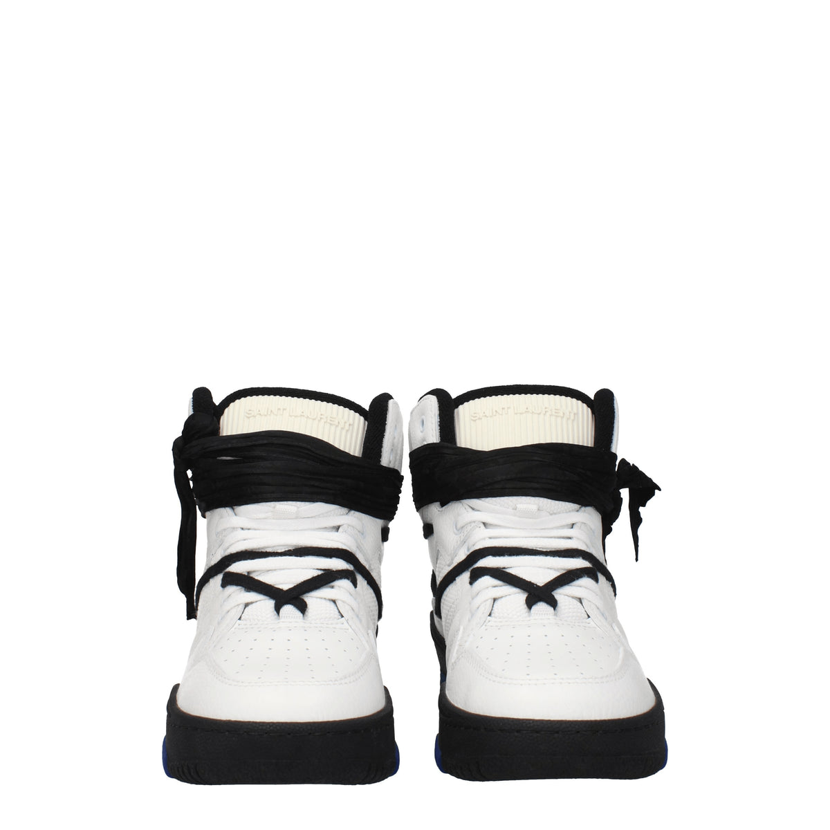 Saint Laurent Sneakers Uomo Pelle Bianco Nero