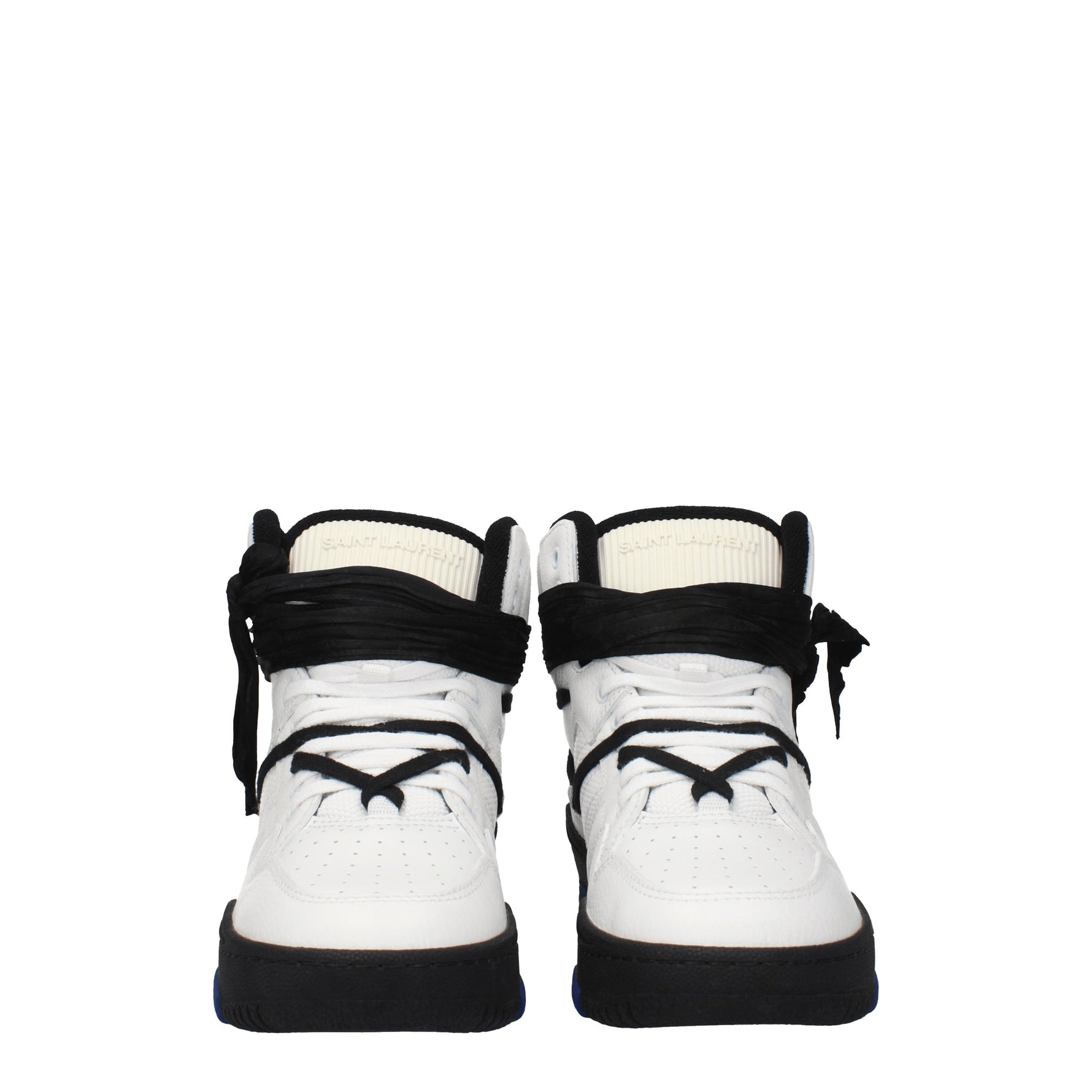 Saint Laurent Sneakers Uomo Pelle Bianco Nero