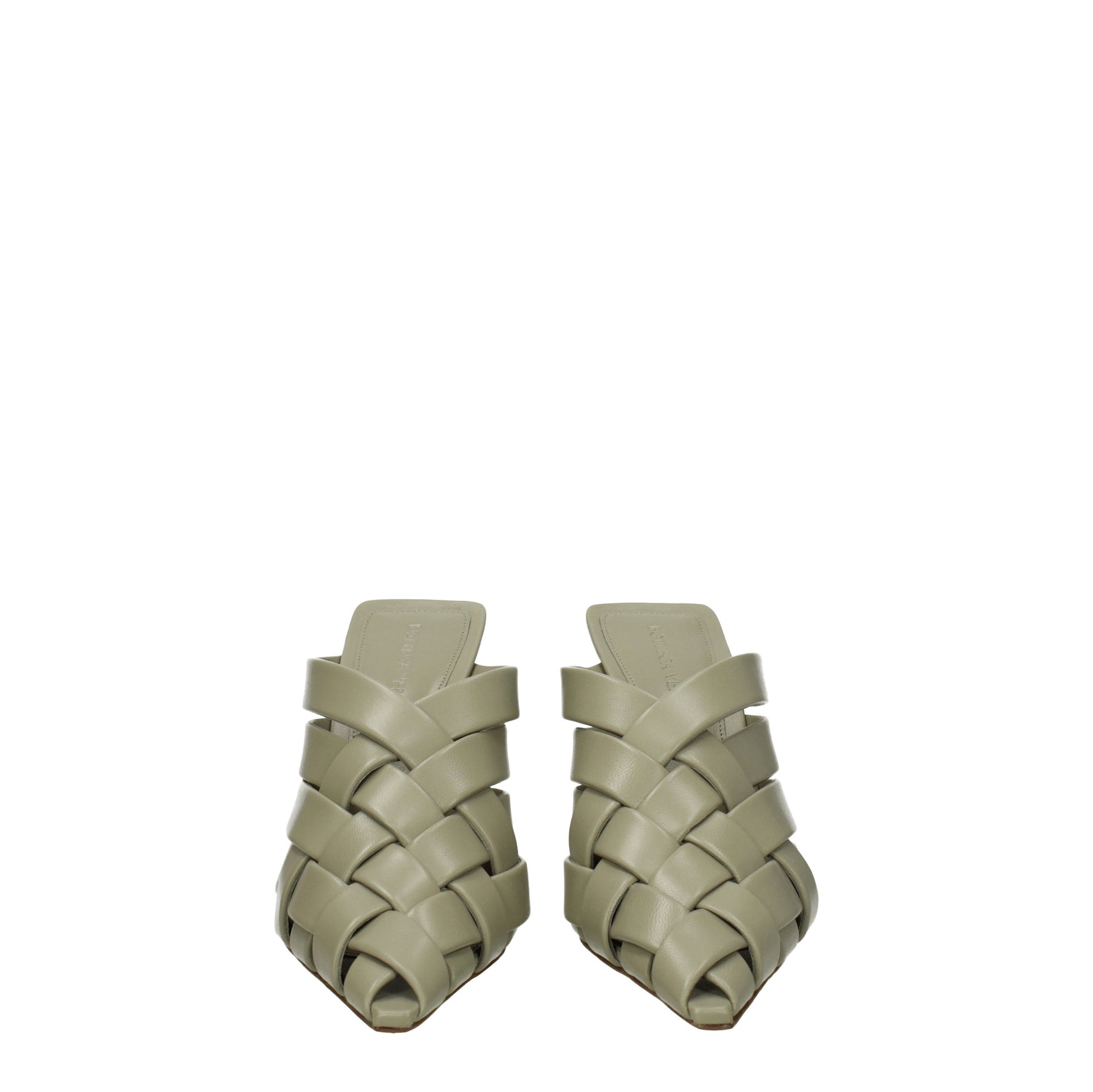 Bottega Veneta Sandali Donna Pelle Verde Travertino