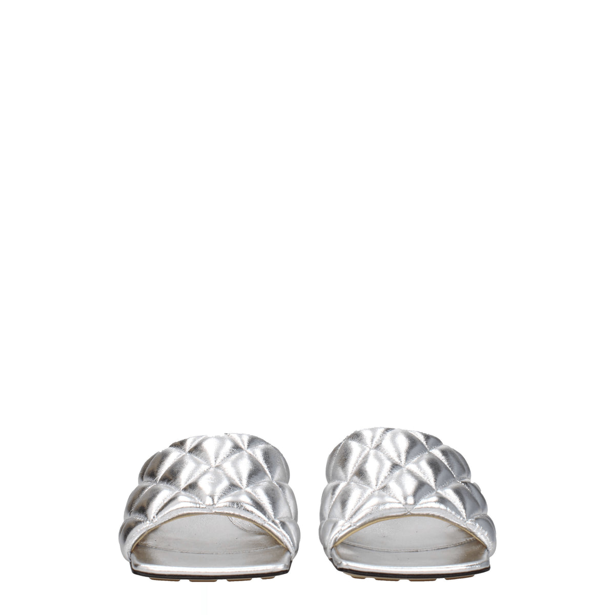 Bottega Veneta Sandali Donna Pelle Argento