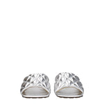 Bottega Veneta Sandali Donna Pelle Argento