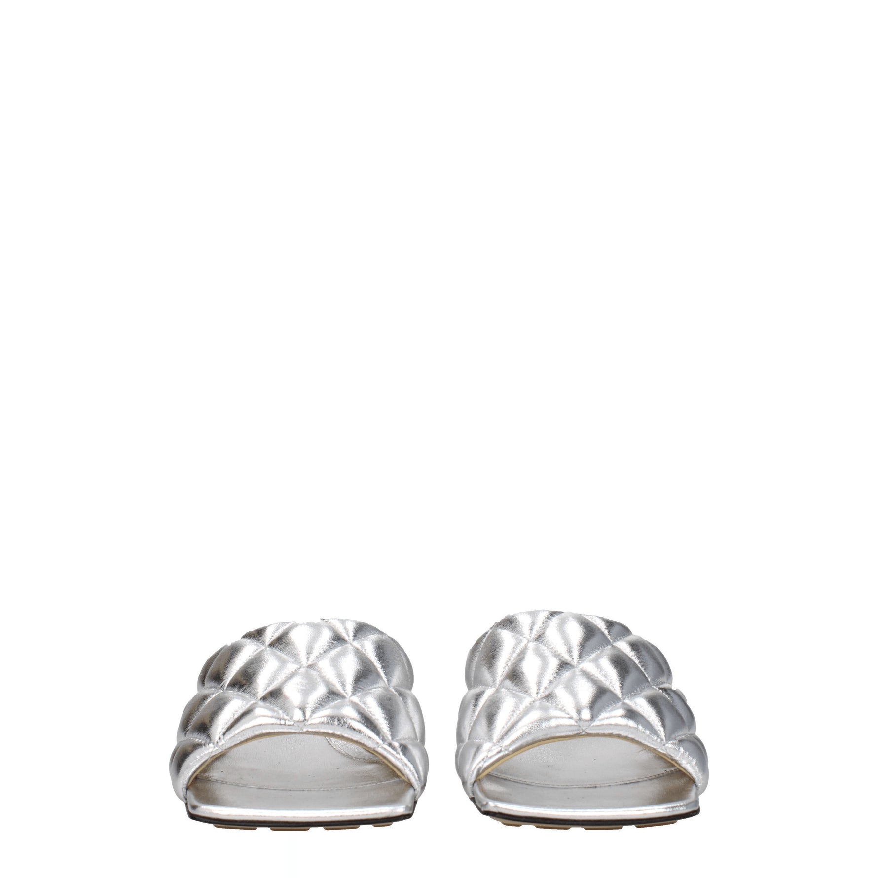 Bottega Veneta Sandali Donna Pelle Argento