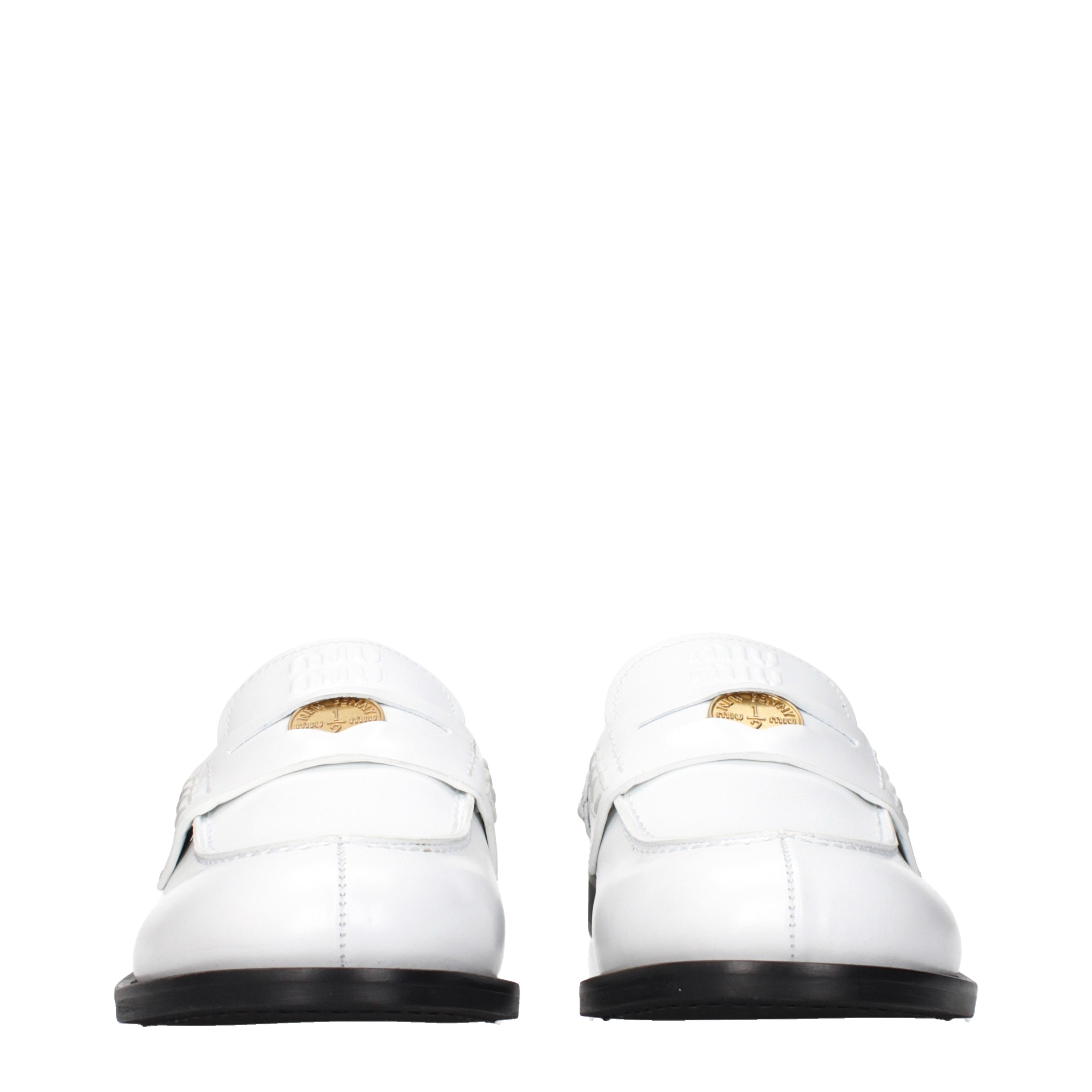 Miu Miu Loafers Women Leather White | B-Exit – B-Exit top shop online