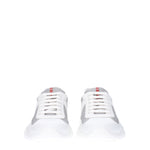 Prada Sneakers Uomo Pelle Bianco Argento