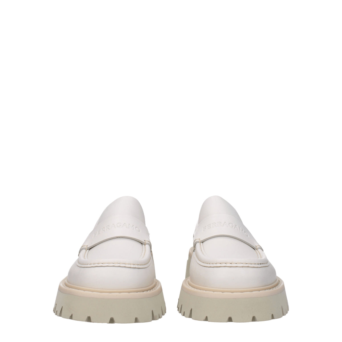 Salvatore Ferragamo Mocassini fergal Uomo Pelle Beige Mascarpone