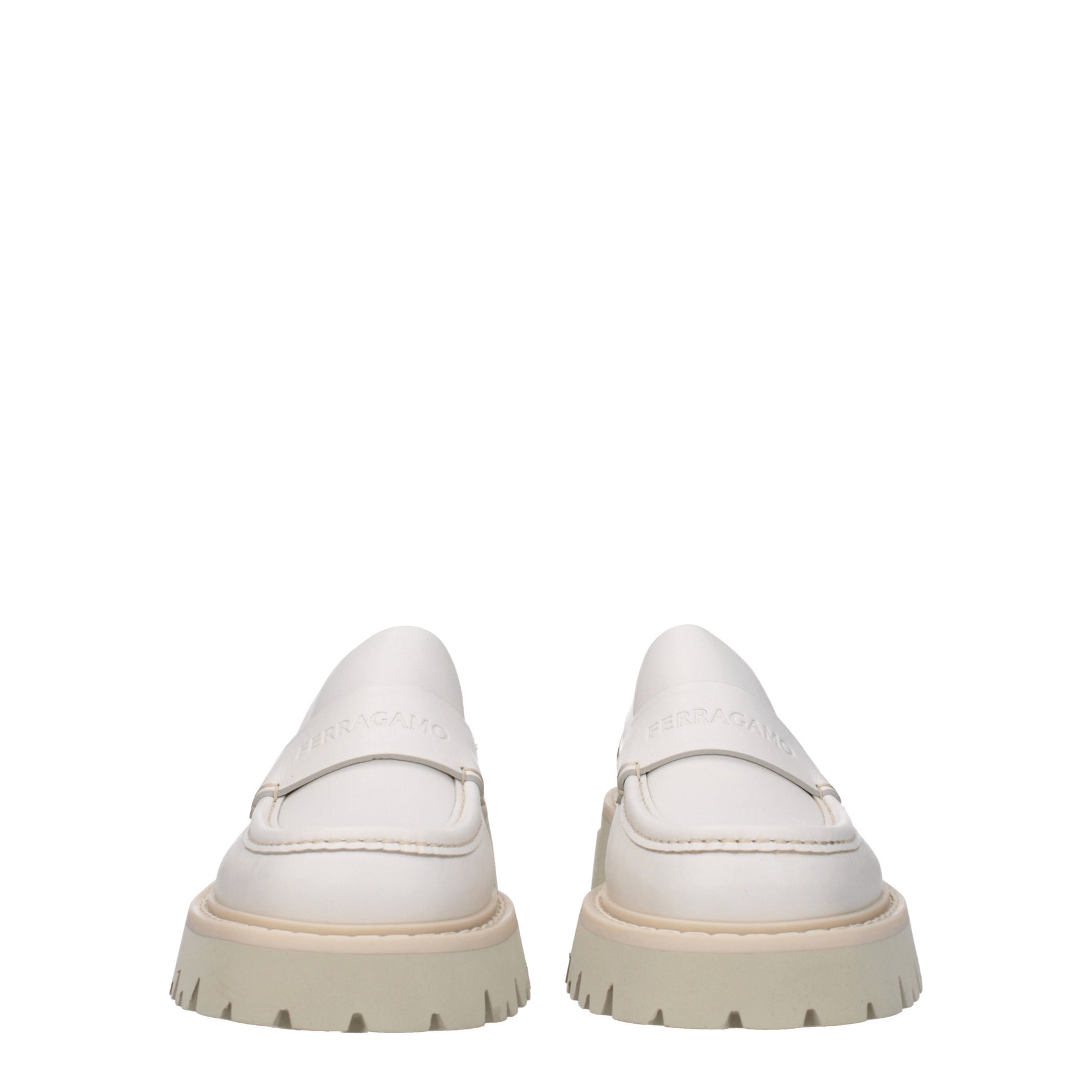 Salvatore Ferragamo Mocassini fergal Uomo Pelle Beige Mascarpone