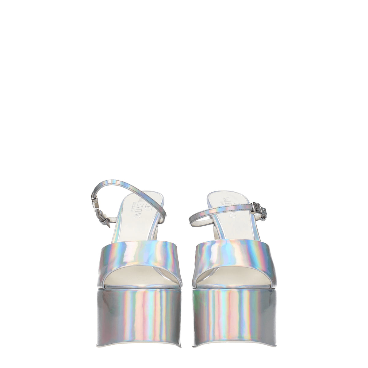 Valentino Garavani Sandali Donna Vernice Argento