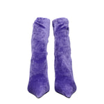 Balenciaga Stivaletti Donna Velluto Viola Lilla