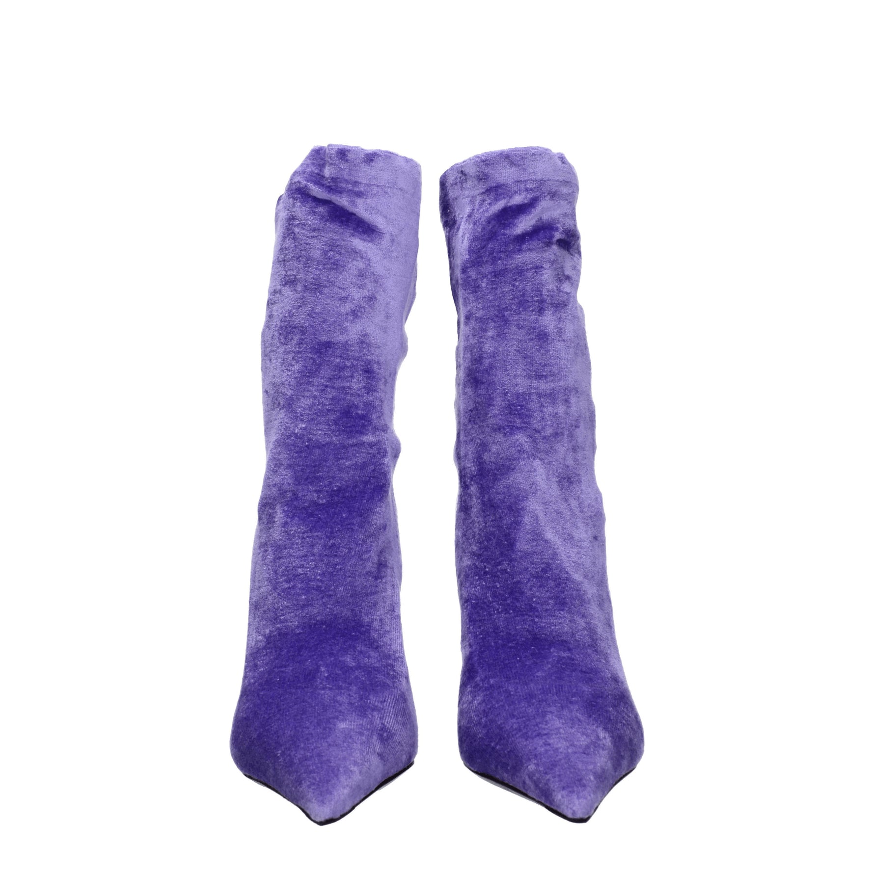 Balenciaga Stivaletti Donna Velluto Viola Lilla