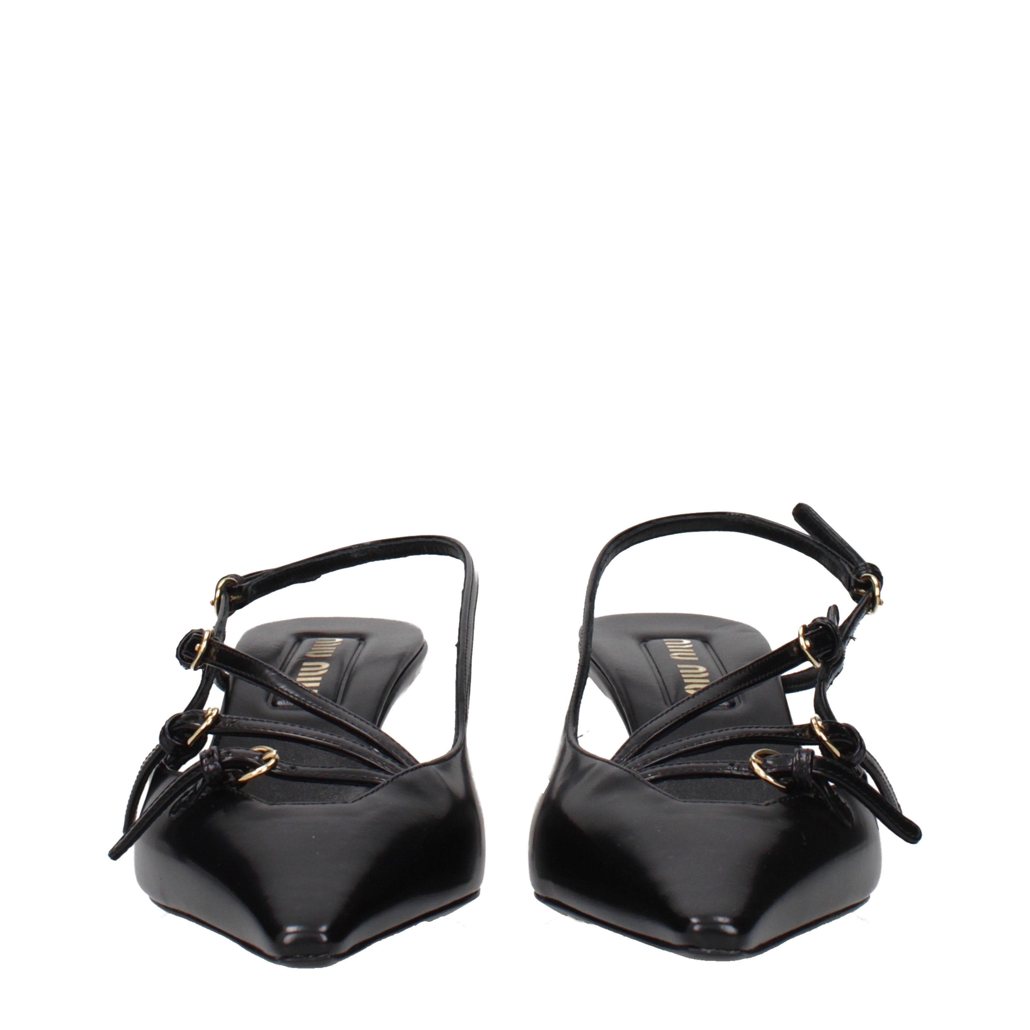 Miu Miu Sandals Women Leather Black | B-Exit – B-Exit top shop online