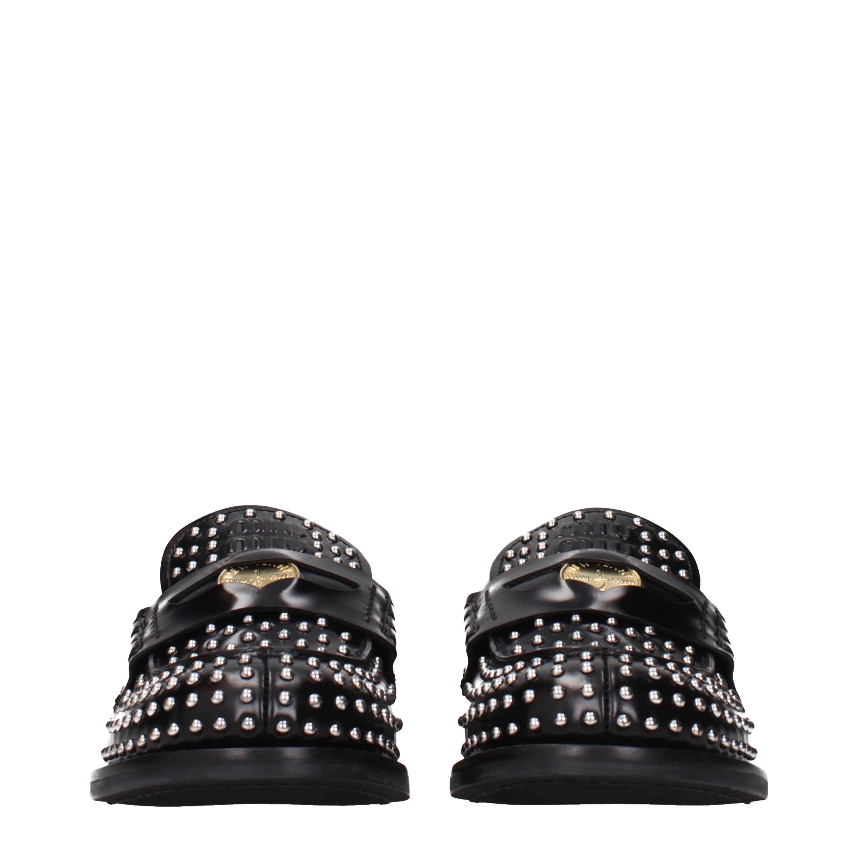 Miu Miu ローファー 女性 皮革 黒 | B-Exit – B-Exit top shop online