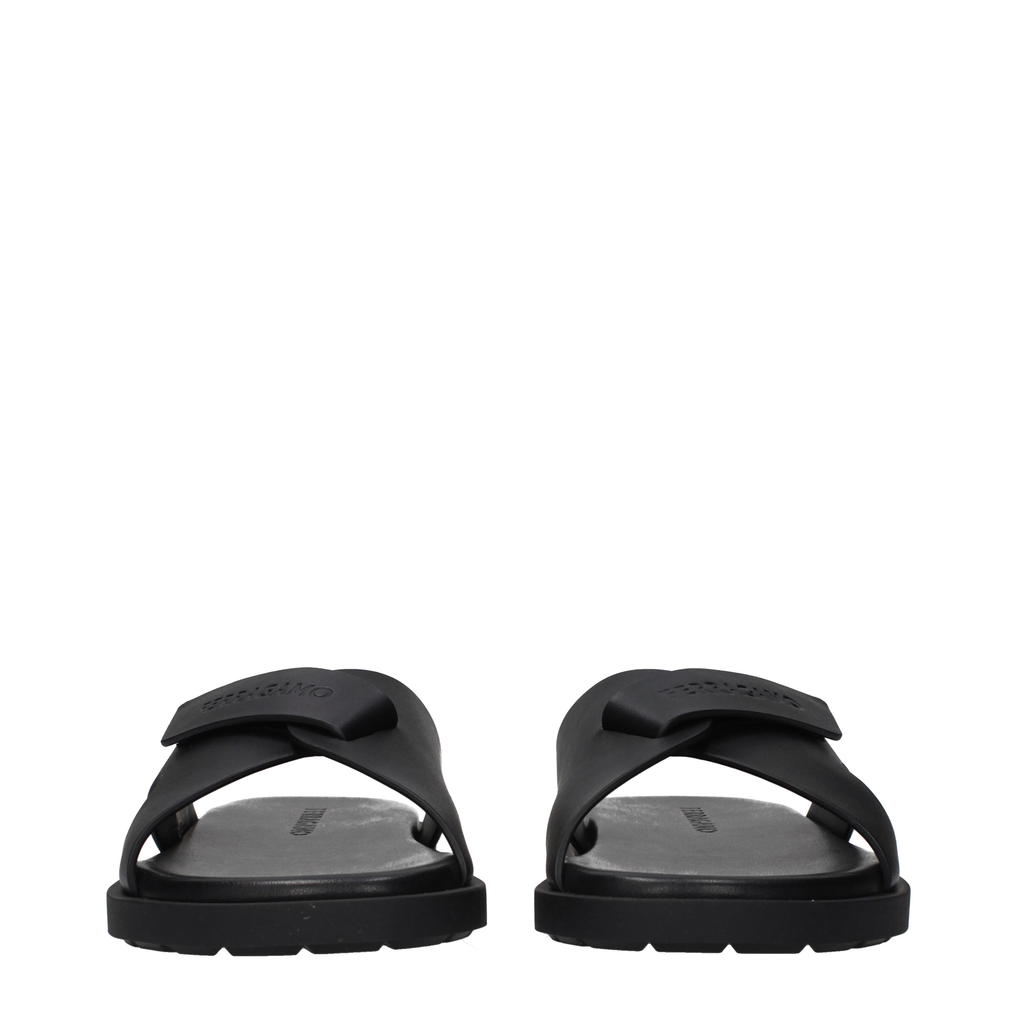 Salvatore Ferragamo スリッパと下駄 男性 皮革 黒 | B-Exit – B-Exit