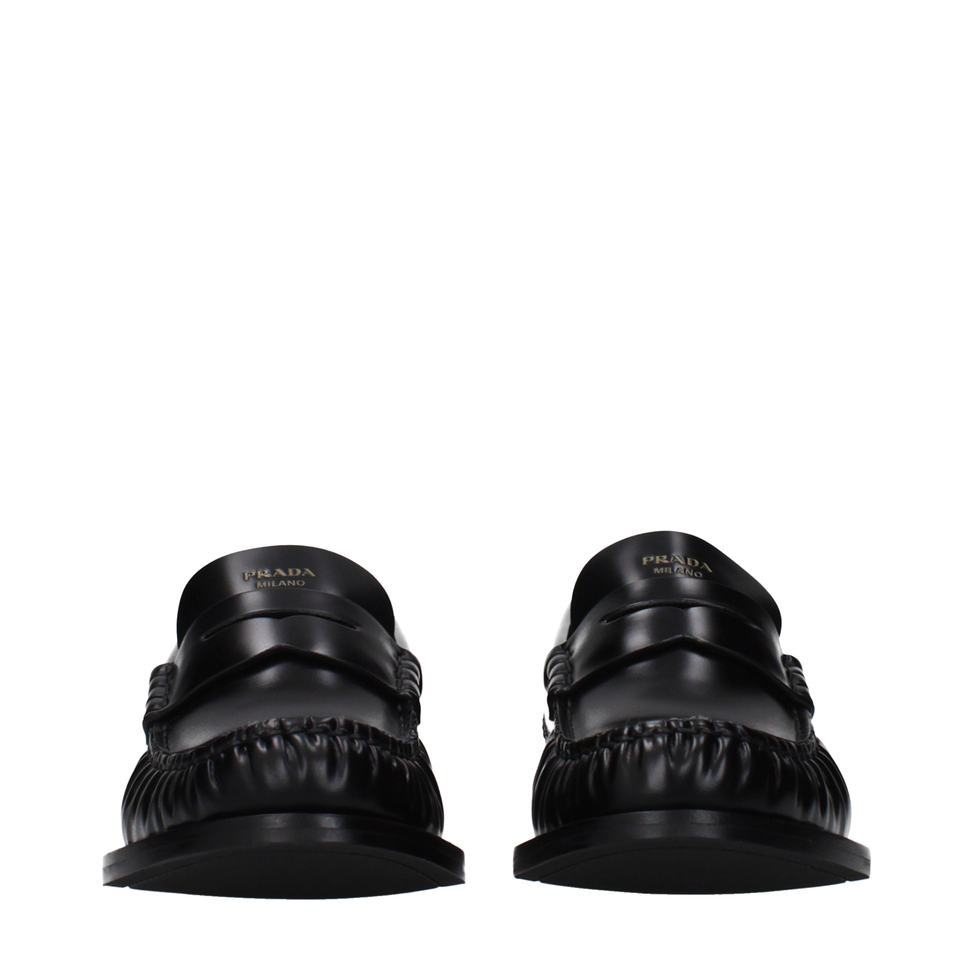 Prada Loafers Women Leather Black | B-Exit – B-Exit top shop online