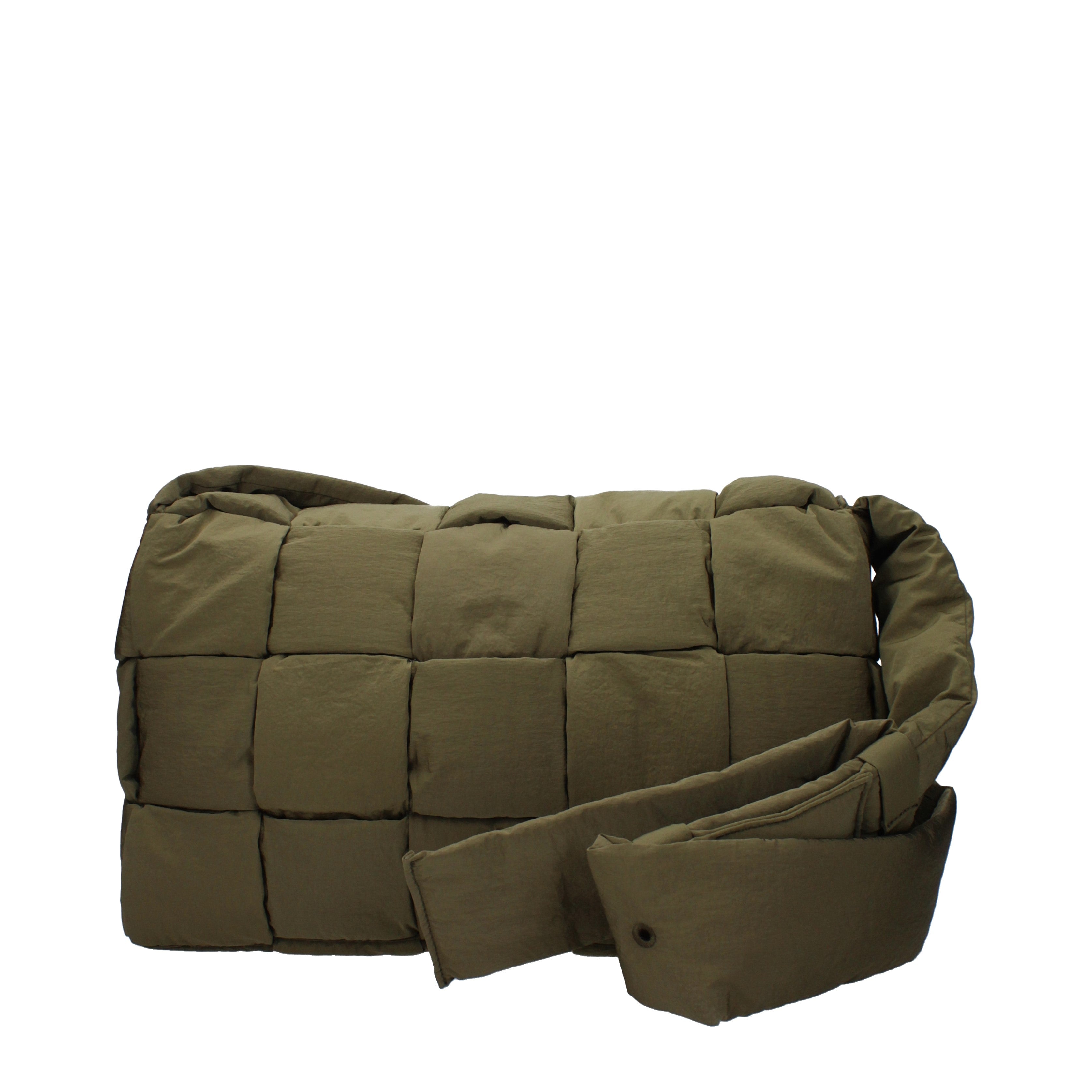 Bottega Veneta Crossbody Bags Men Fabric Green/Mud | B-Exit – B