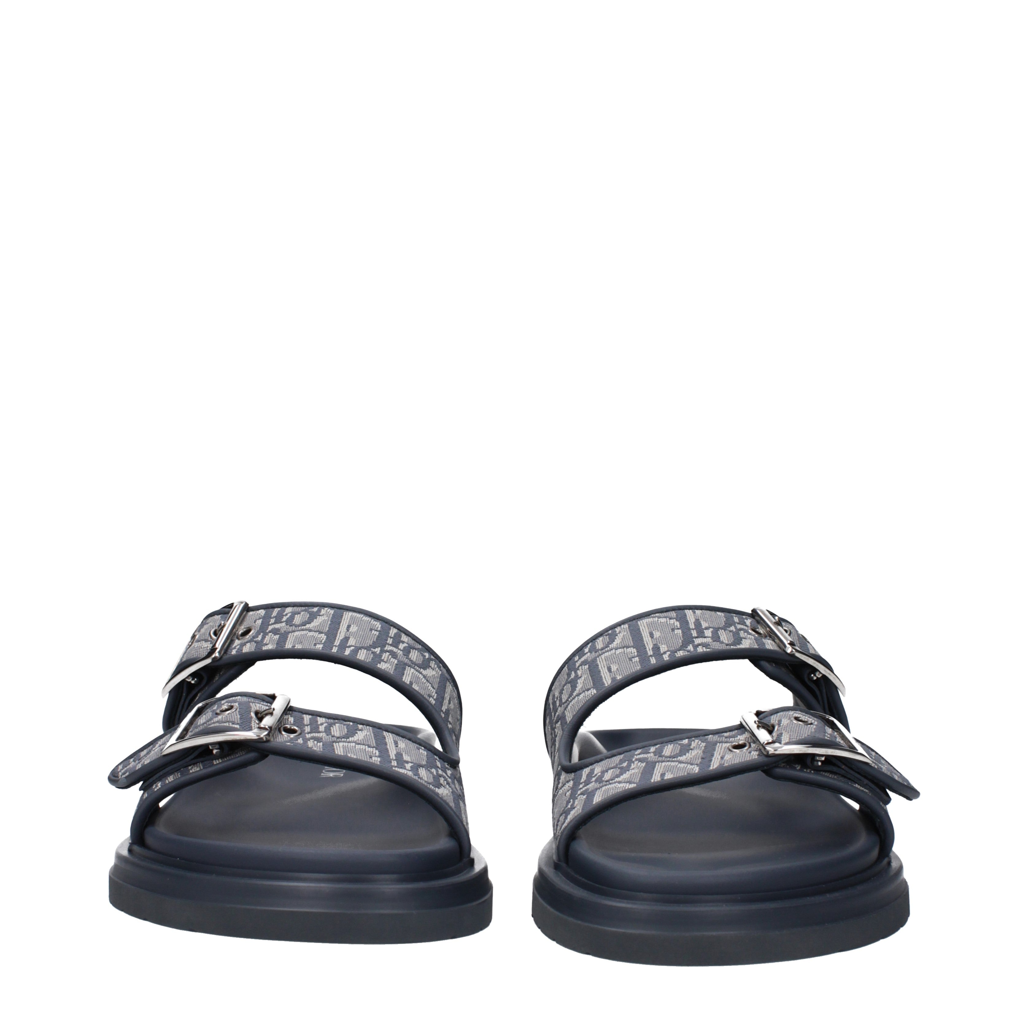 Christian Dior スリッパと下駄 男性 ファブリック 灰色