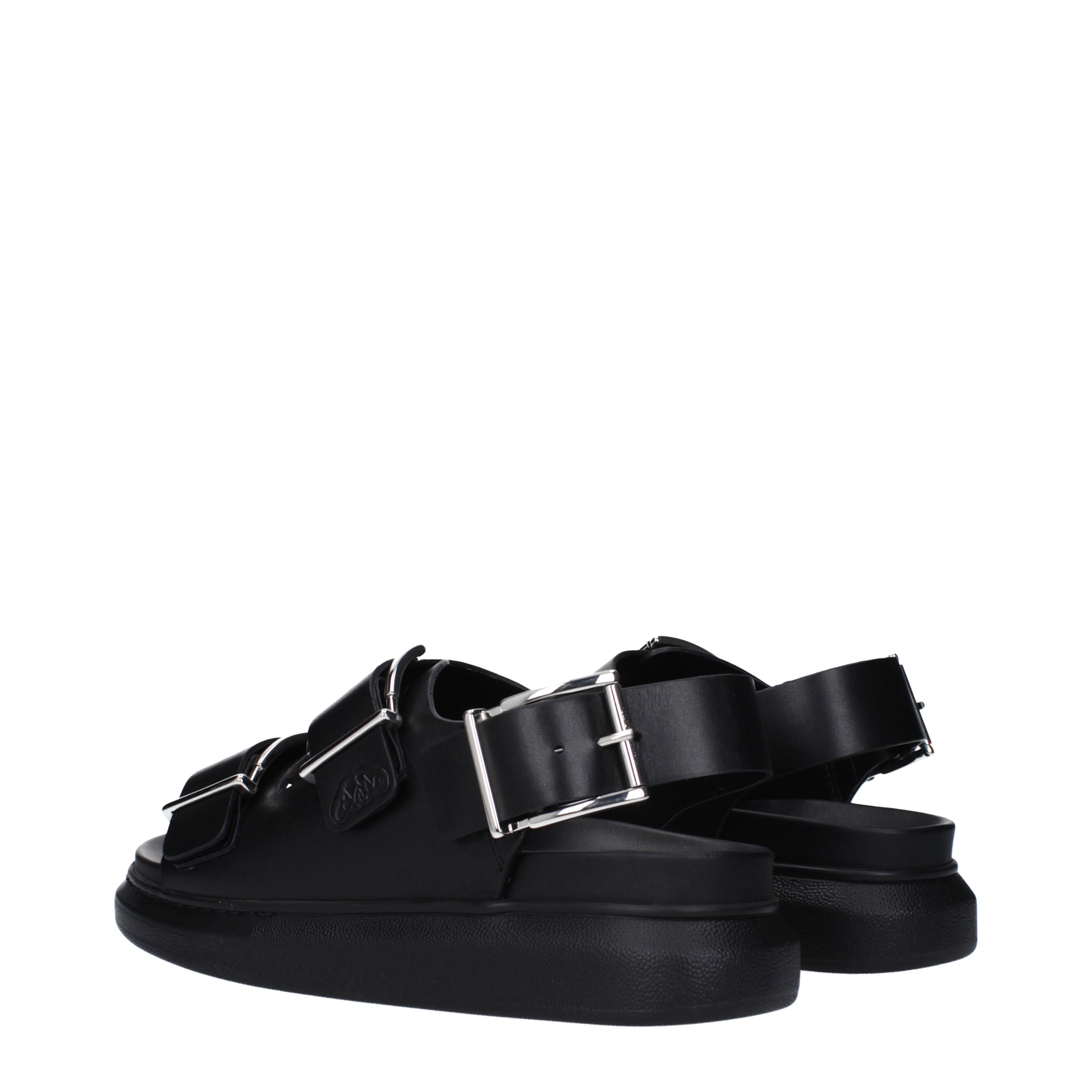 Alexander McQueen スリッパと下駄 男性 皮革 黒 | B-Exit – B