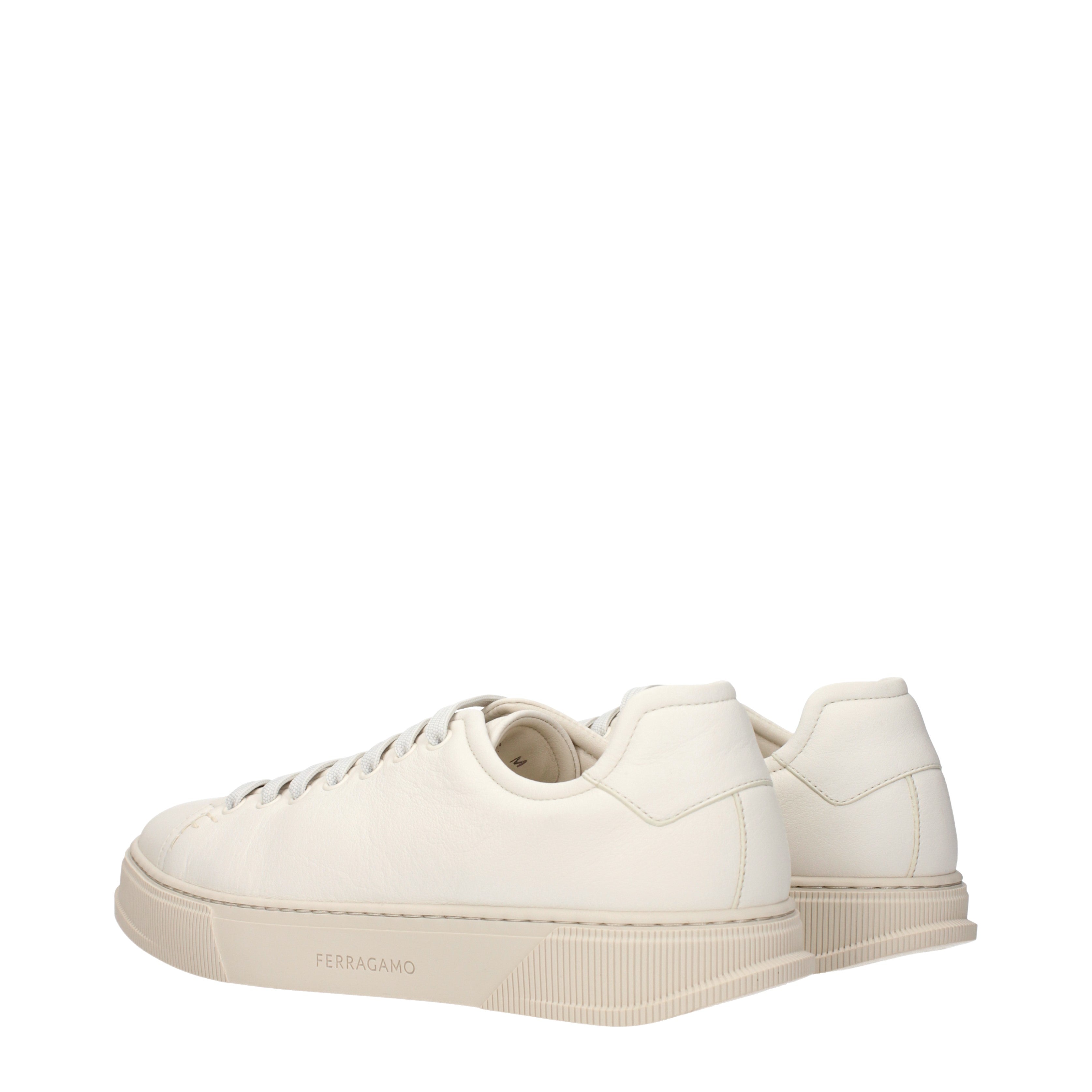 Salvatore Ferragamo Sneakers Men Leather Beige/Mascarpone | B-Exit