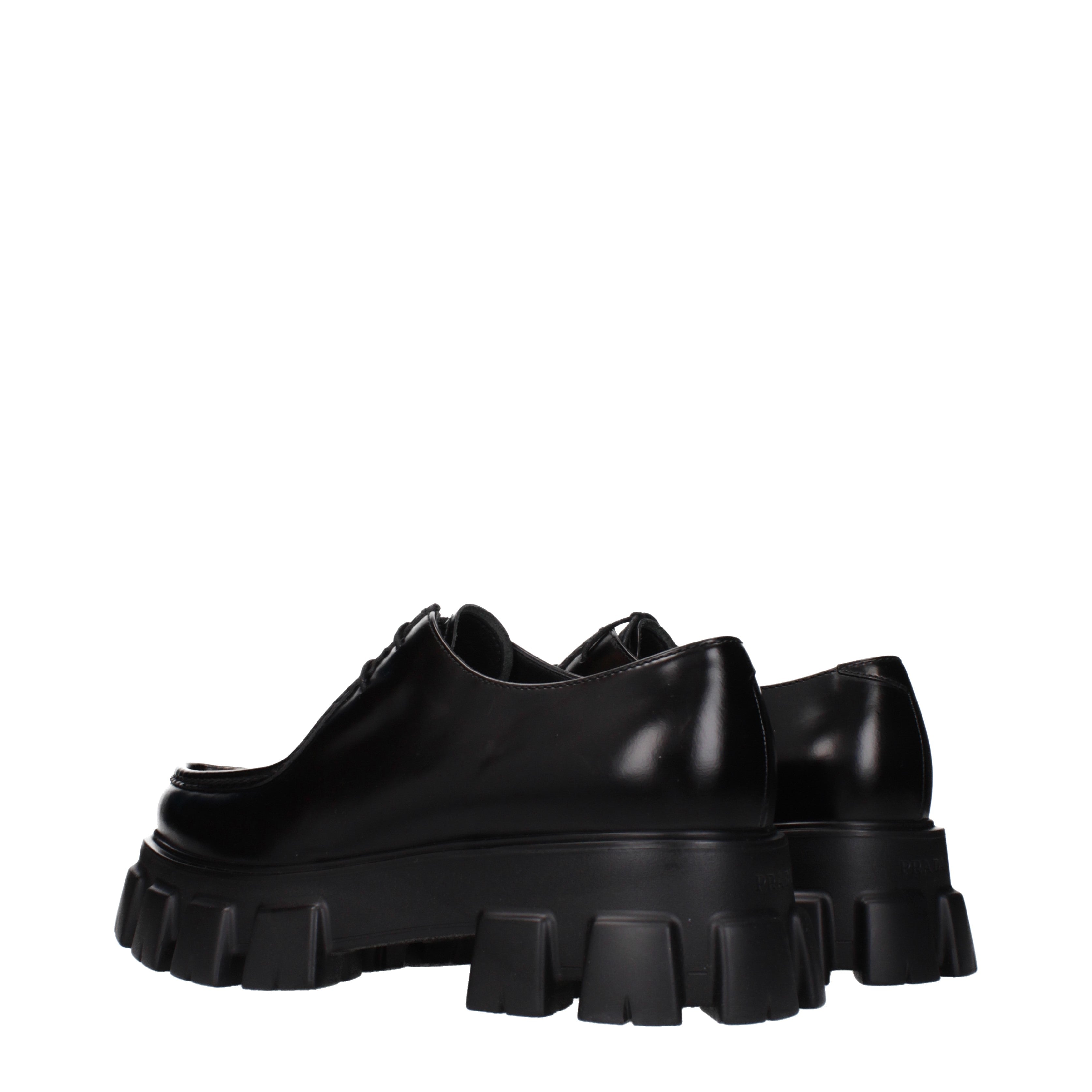 プラダ　シューズ Prada Lace up and Monkstrap Men Leather Black | B-Exit – B-Exit