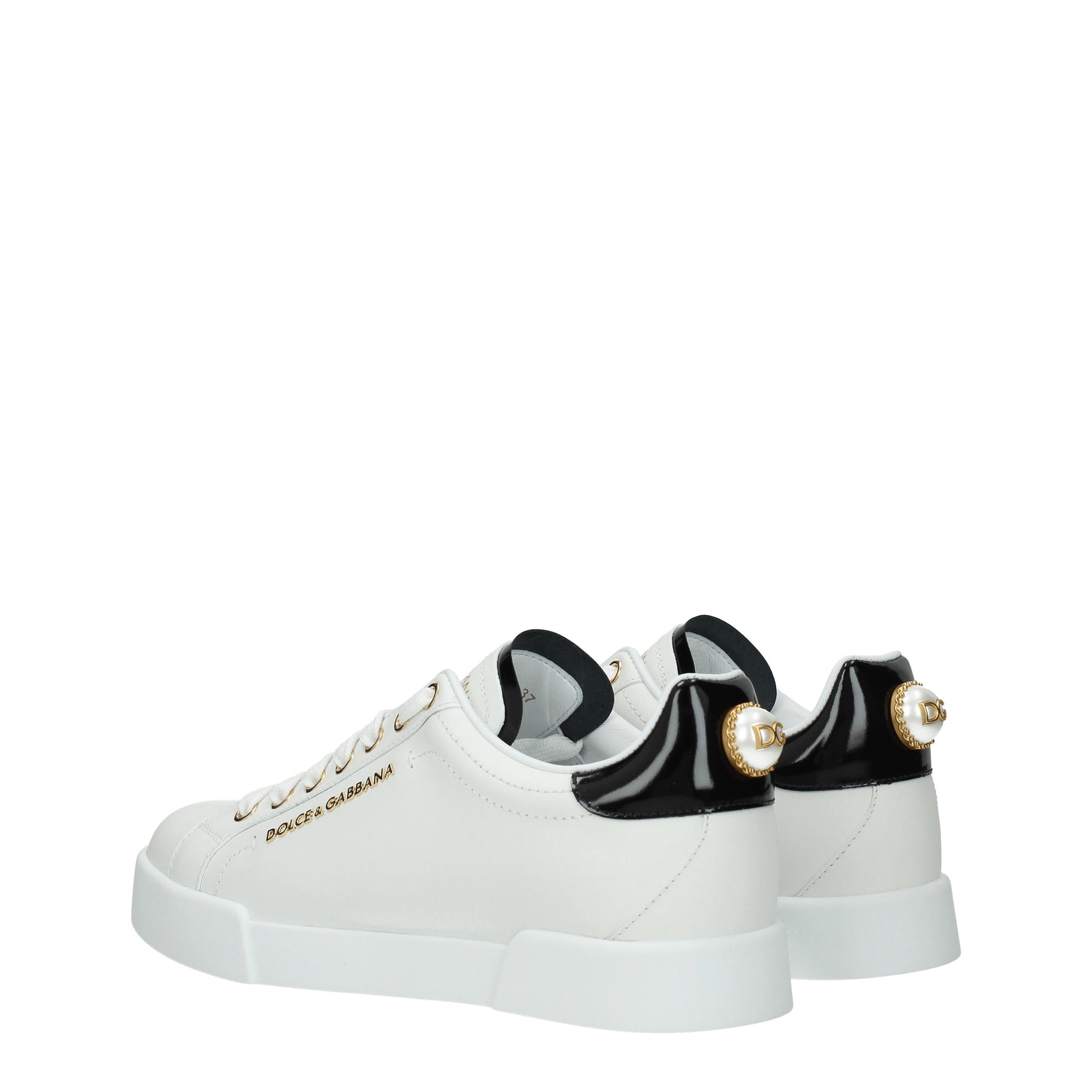 Dolce&Gabbana Sneakers portofino Donna Pelle Bianco Nero