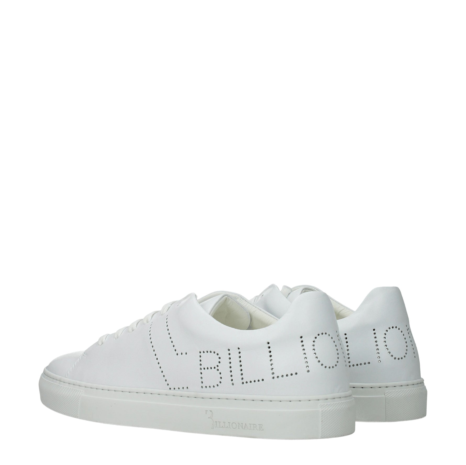 Billionaire Sneakers Uomo Pelle Bianco Bianco Ottico