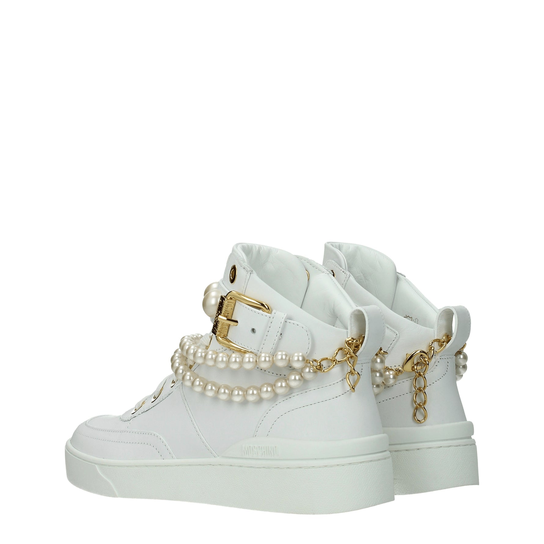 Moschino Sneakers Donna Pelle Bianco