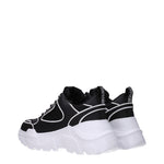 Versace Jeans Sneakers couture Donna Pelle Nero Bianco