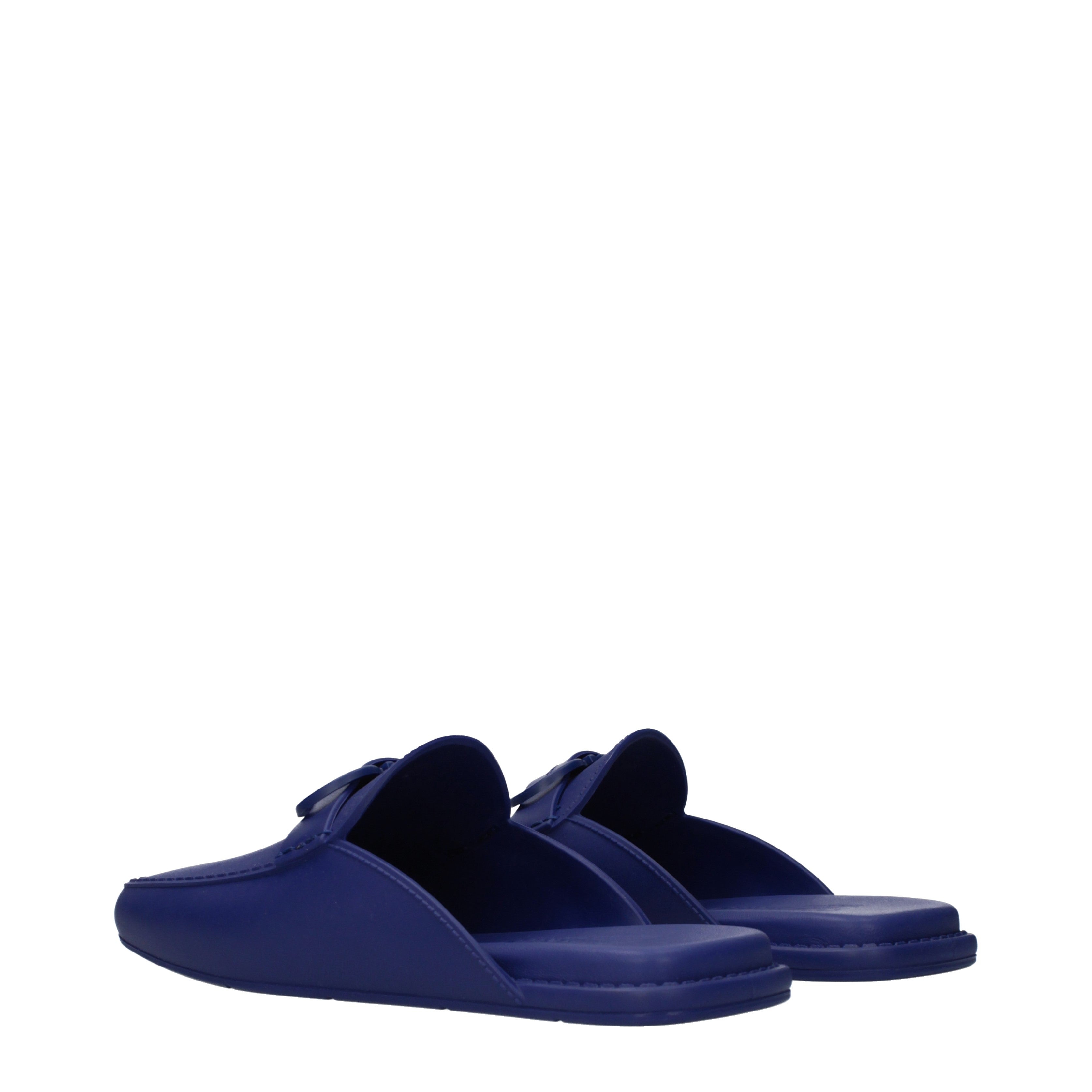 Salvatore Ferragamo Slippers and Clogs Men Leather Blue | B-Exit