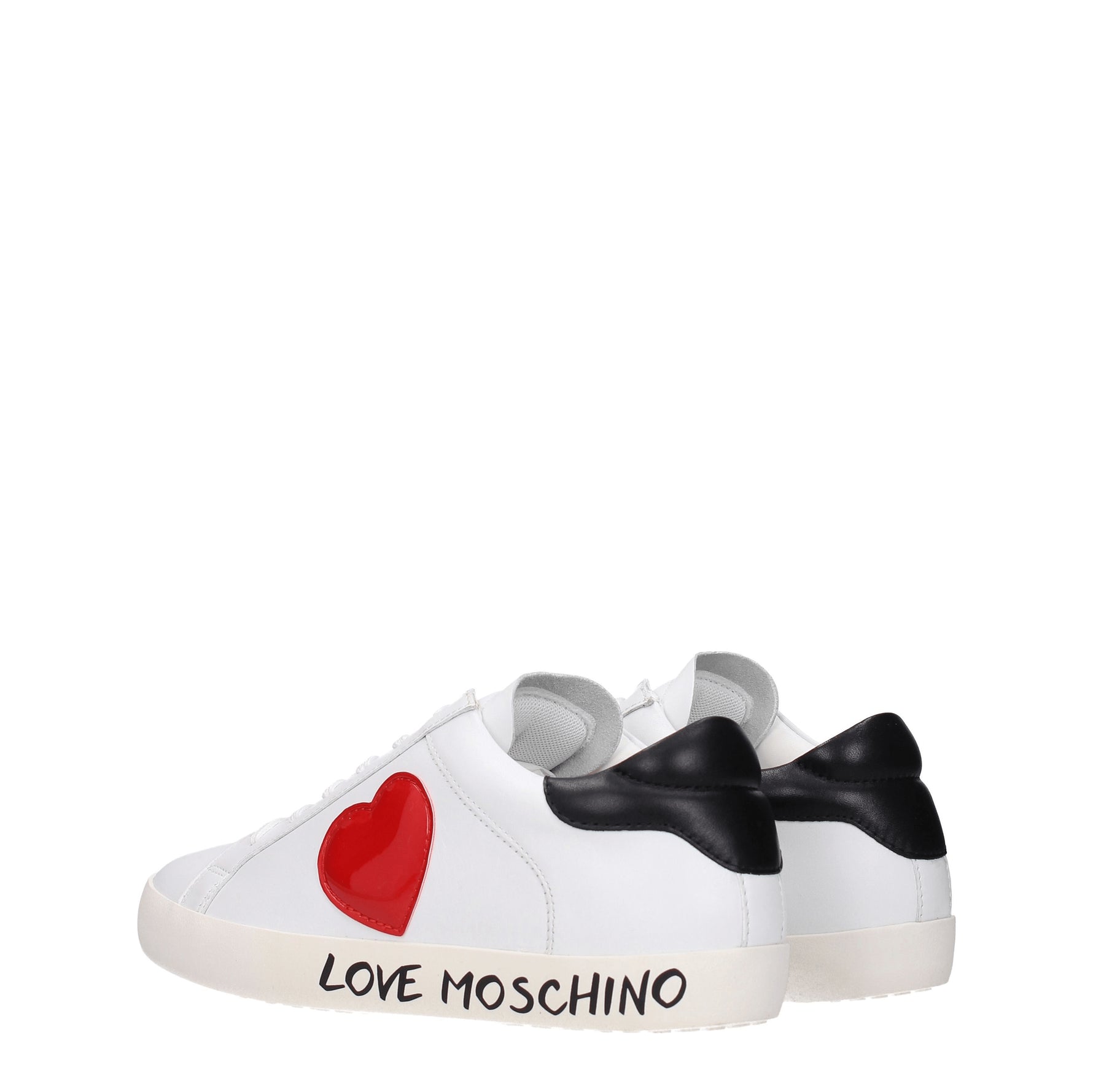 Love Moschino Sneakers Donna Pelle Bianco Nero