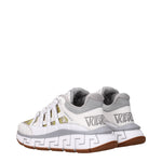 Versace Sneakers trigreca Donna Pelle Bianco Grigio