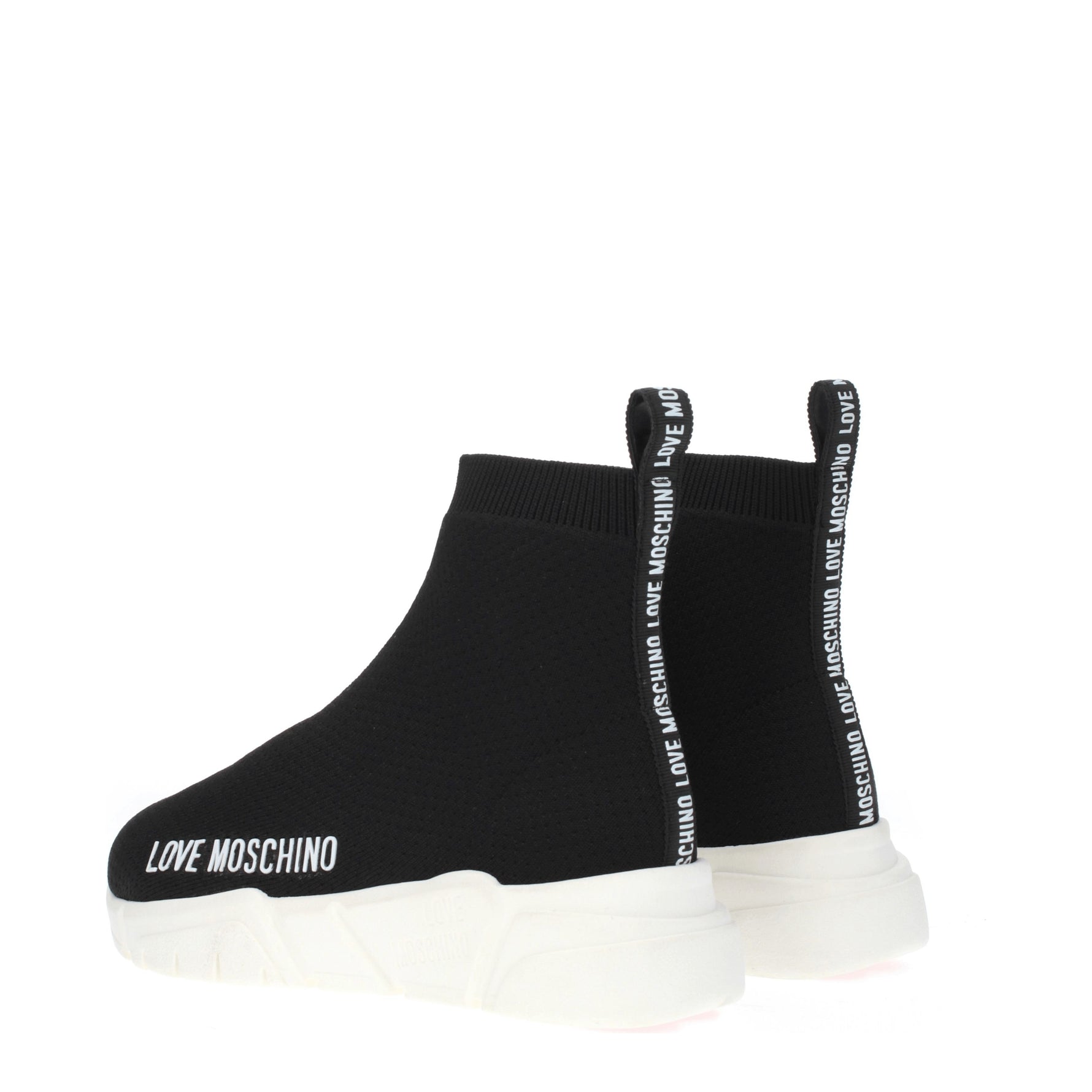 Love Moschino Sneakers Donna Tessuto Nero Bianco