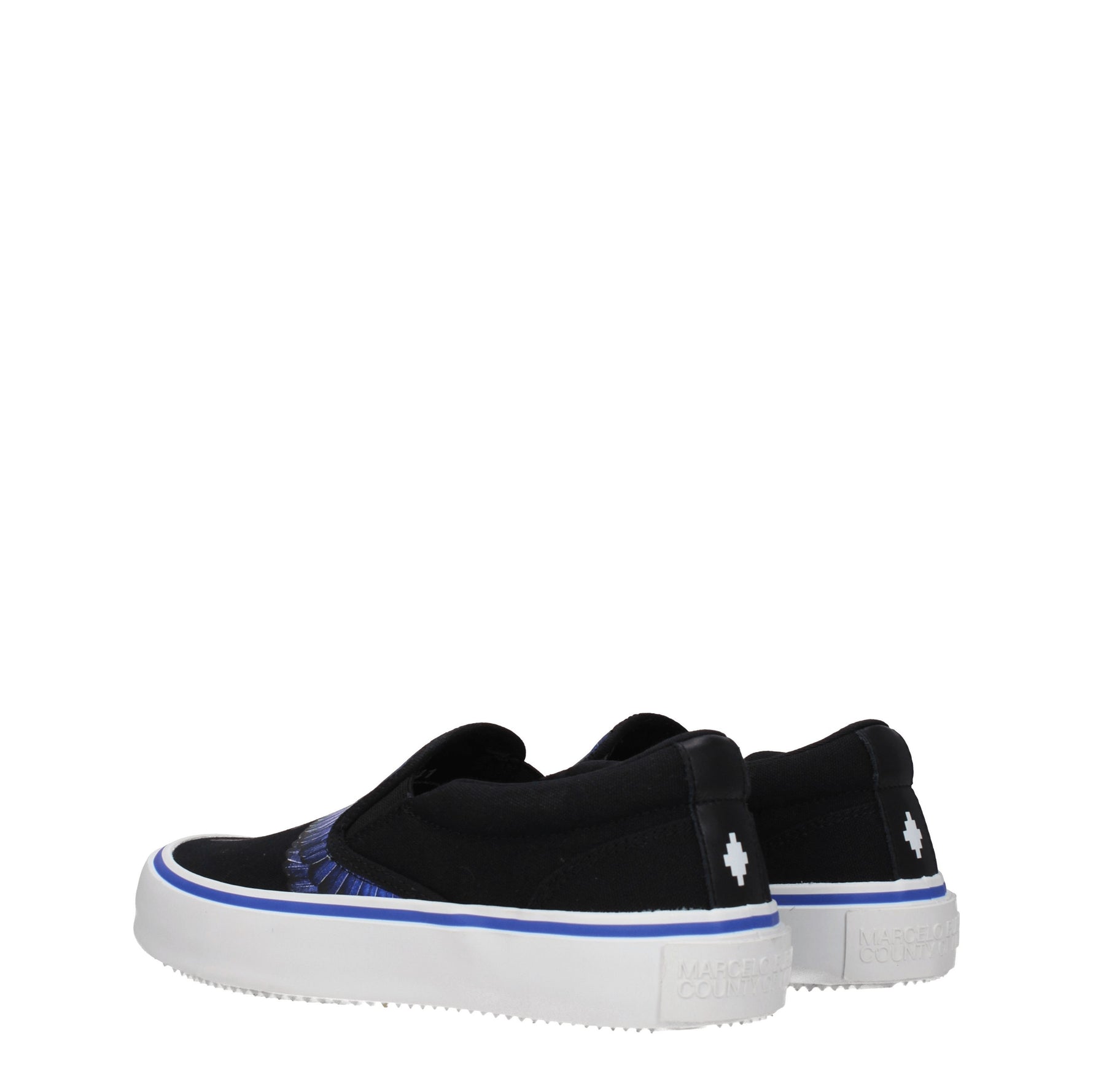 Marcelo Burlon Slip On Uomo Tessuto Nero/Blu B-Exit – B-Exit top