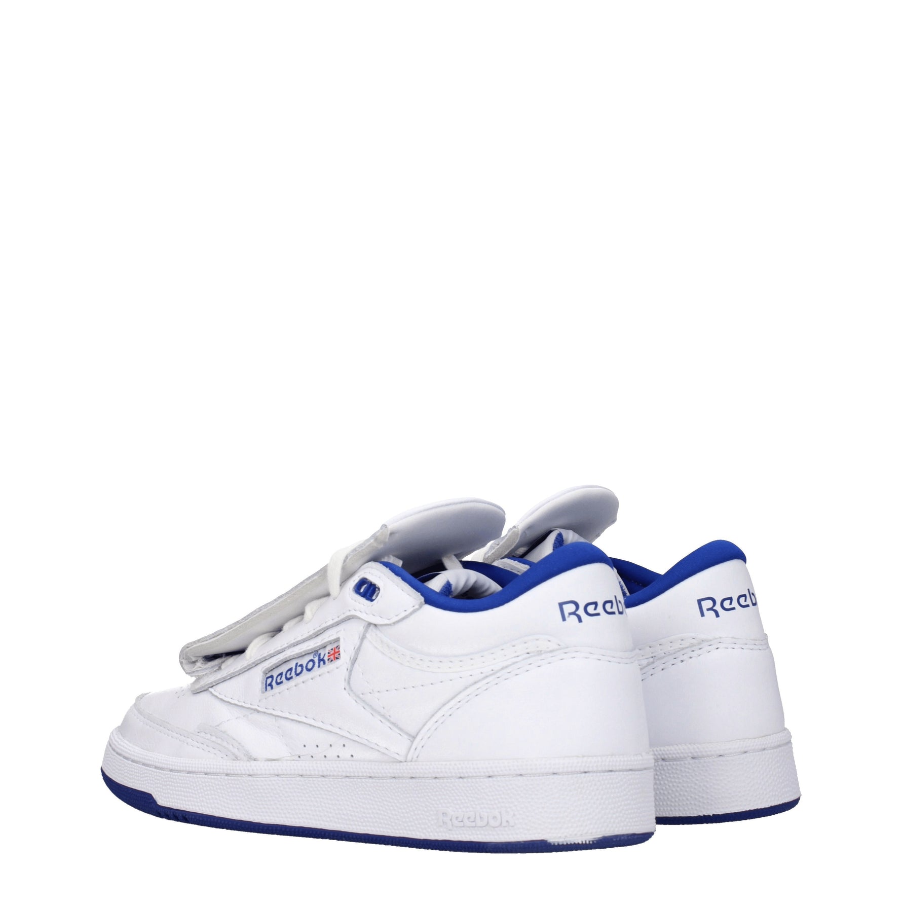 Reebok Sneakers club c Uomo Pelle Bianco Blu Elettrico
