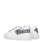 Versace Sneakers greca varsity Uomo Pelle Bianco Cobalto