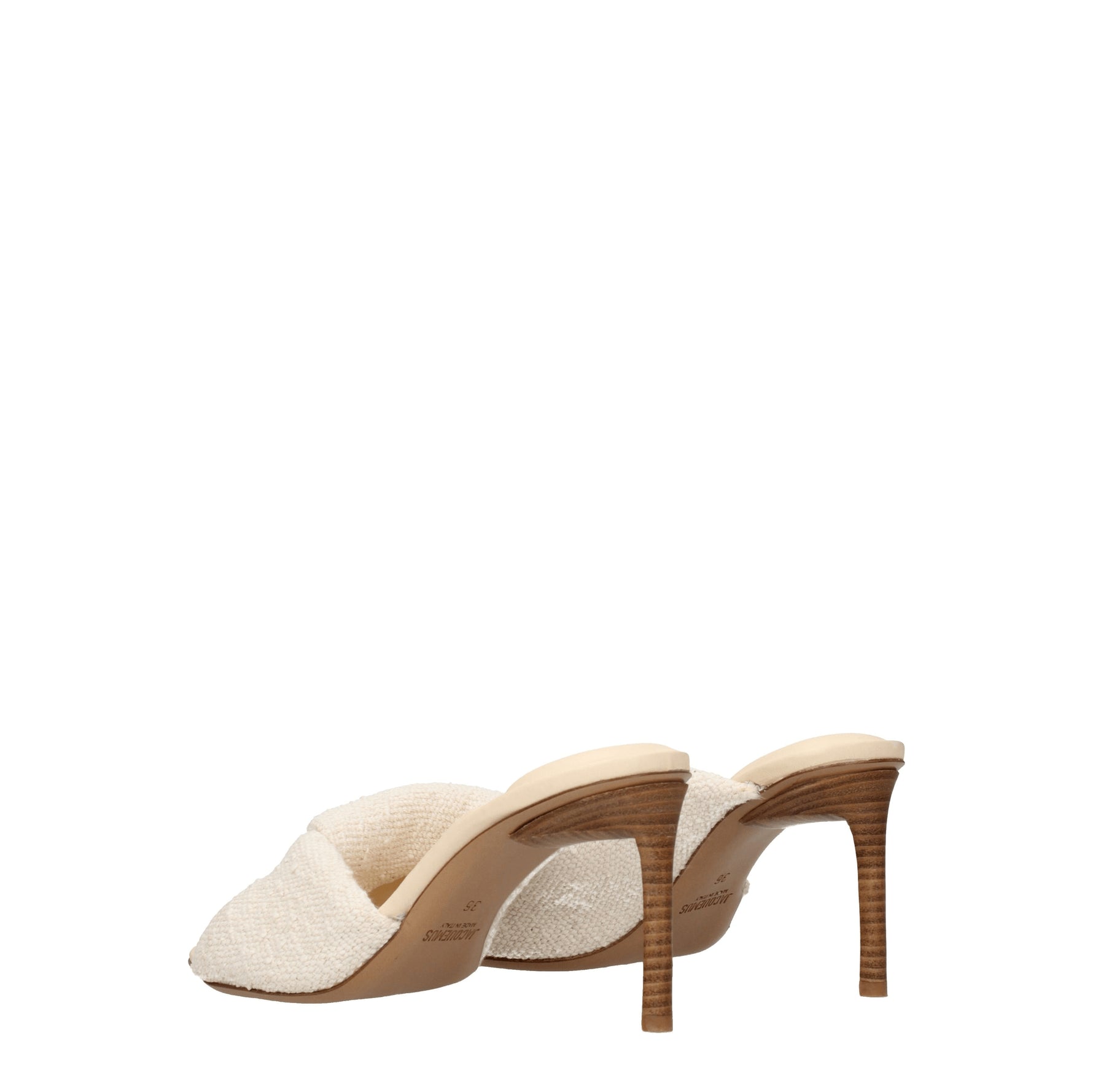 Jacquemus Sandali Donna Tessuto Beige Bianco Sporco