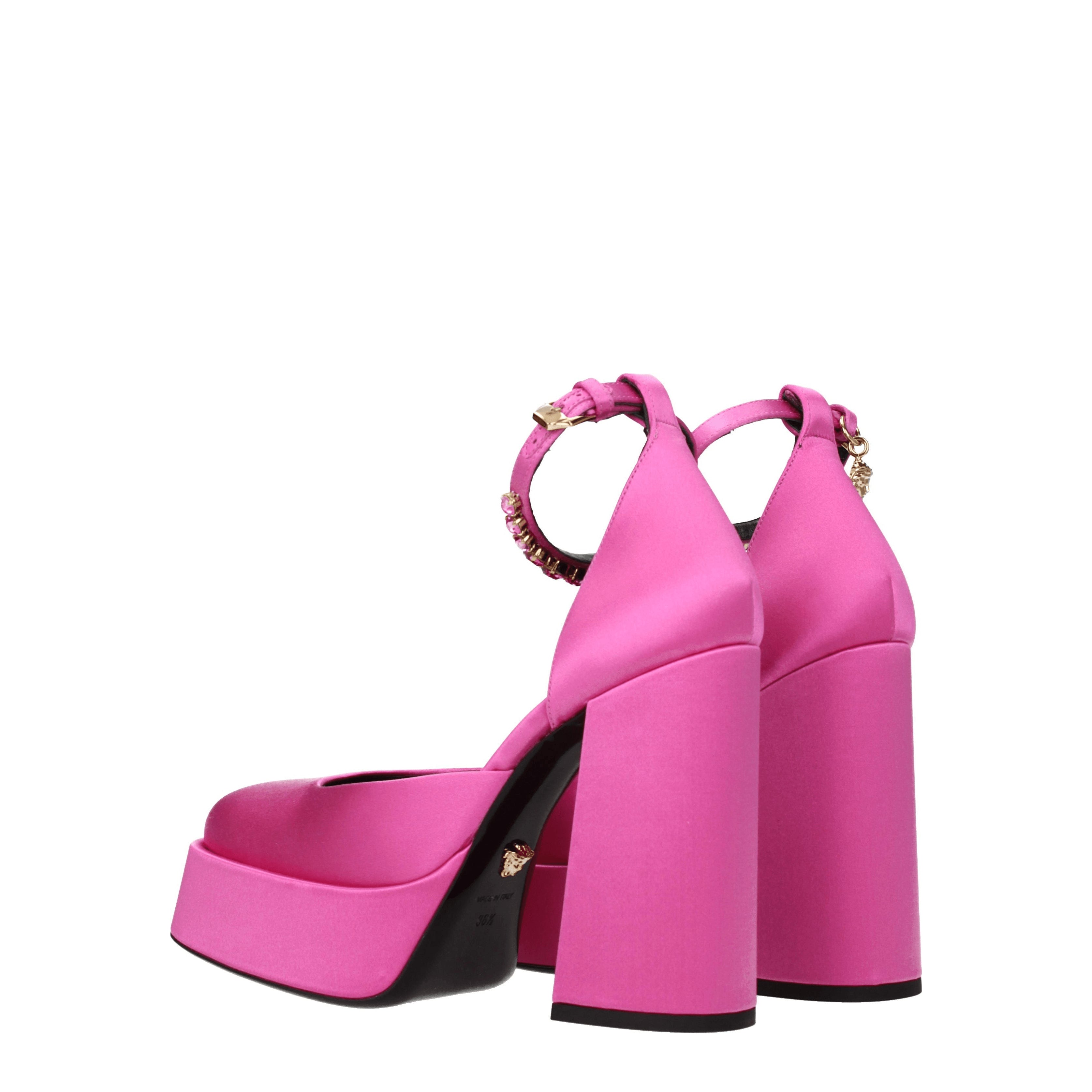 VERSACE ピンク 厚底サンダル Versace サンダル 女性 サテン ピンク | B-Exit – B-Exit top shop online