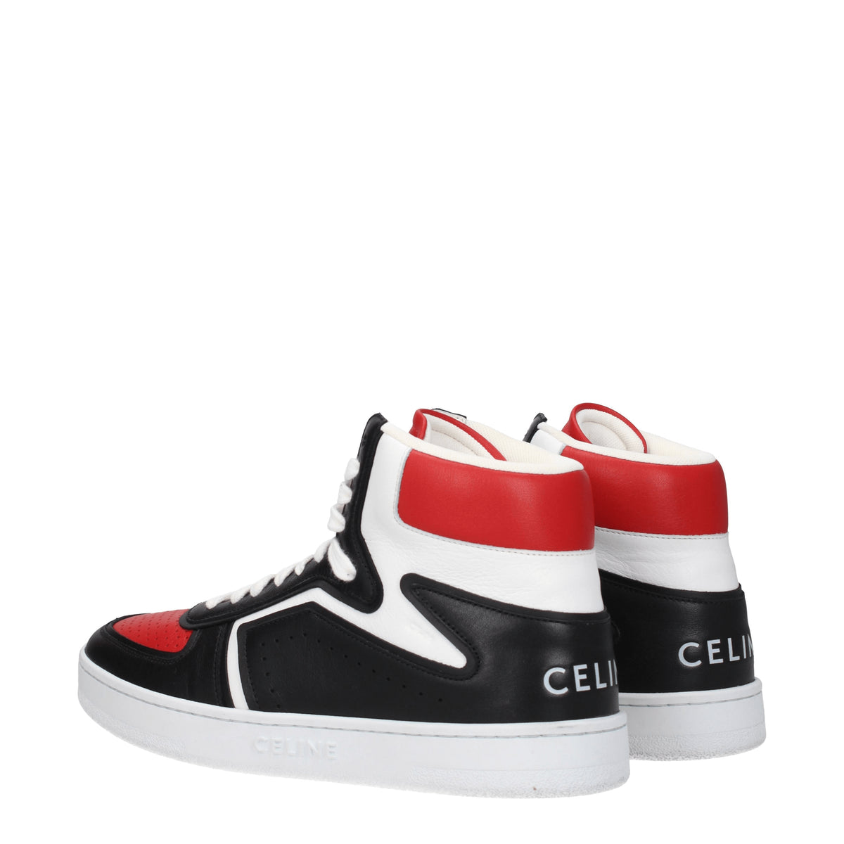 Celine Sneakers Uomo Pelle Nero Rosso