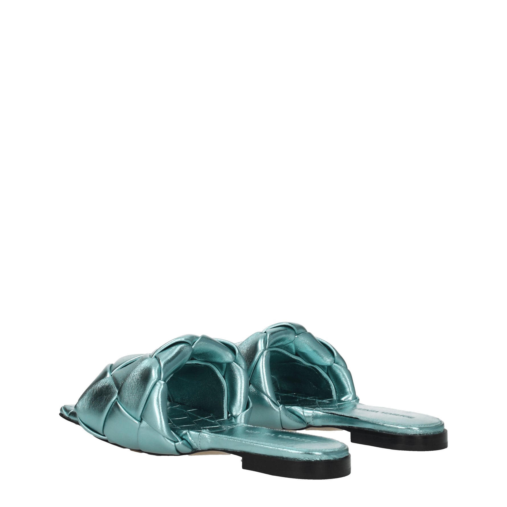 Bottega Veneta Ciabatte e Zoccoli Donna Pelle Celeste Luna Ghiacciata