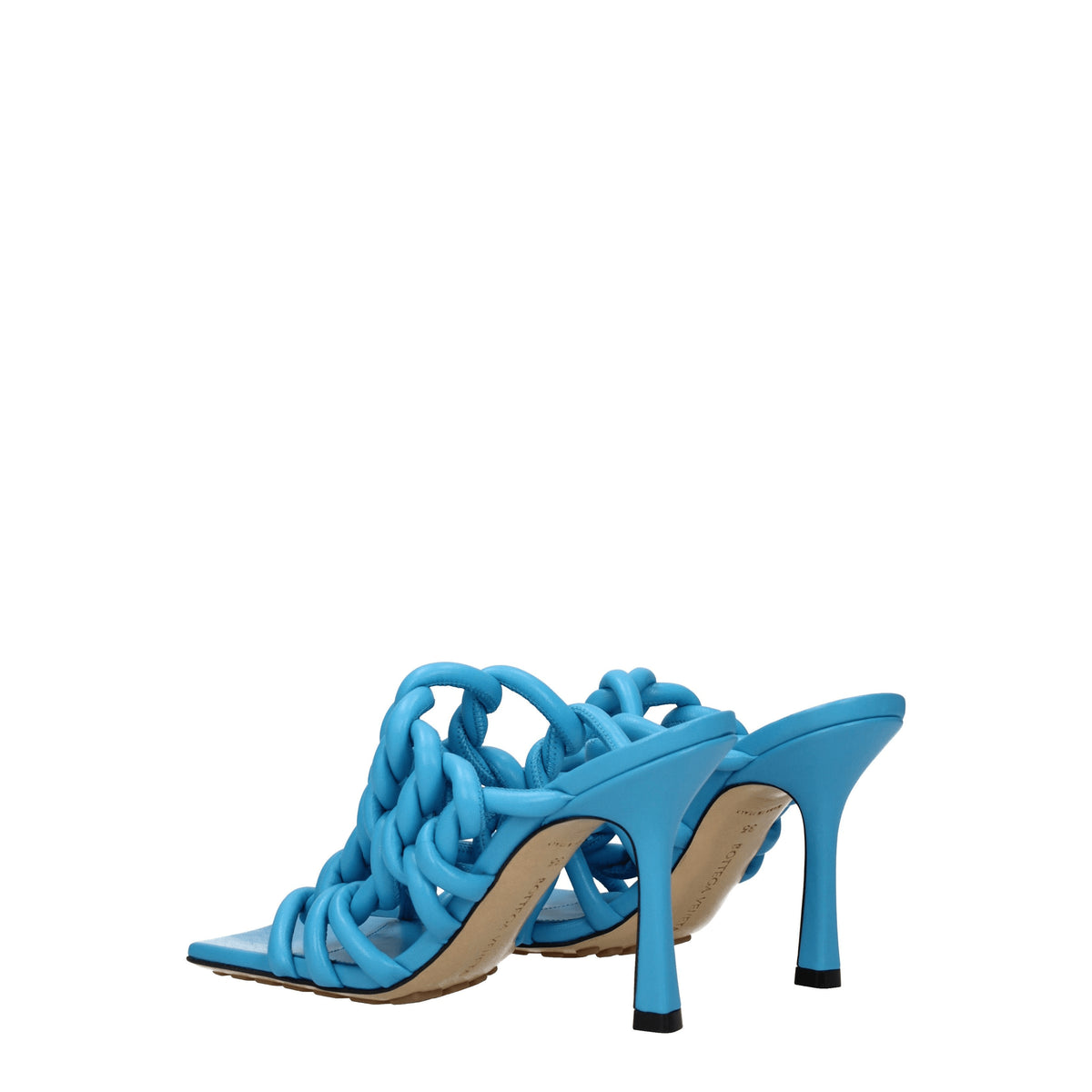 Bottega Veneta Sandali Donna Pelle Celeste Piscina