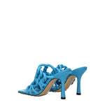 Bottega Veneta Sandali Donna Pelle Celeste Piscina