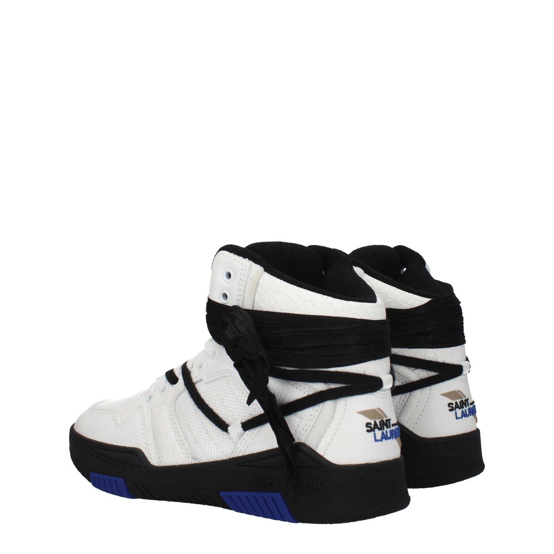 Saint Laurent Sneakers Uomo Pelle Bianco Nero