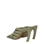 Bottega Veneta Sandali Donna Pelle Verde Travertino