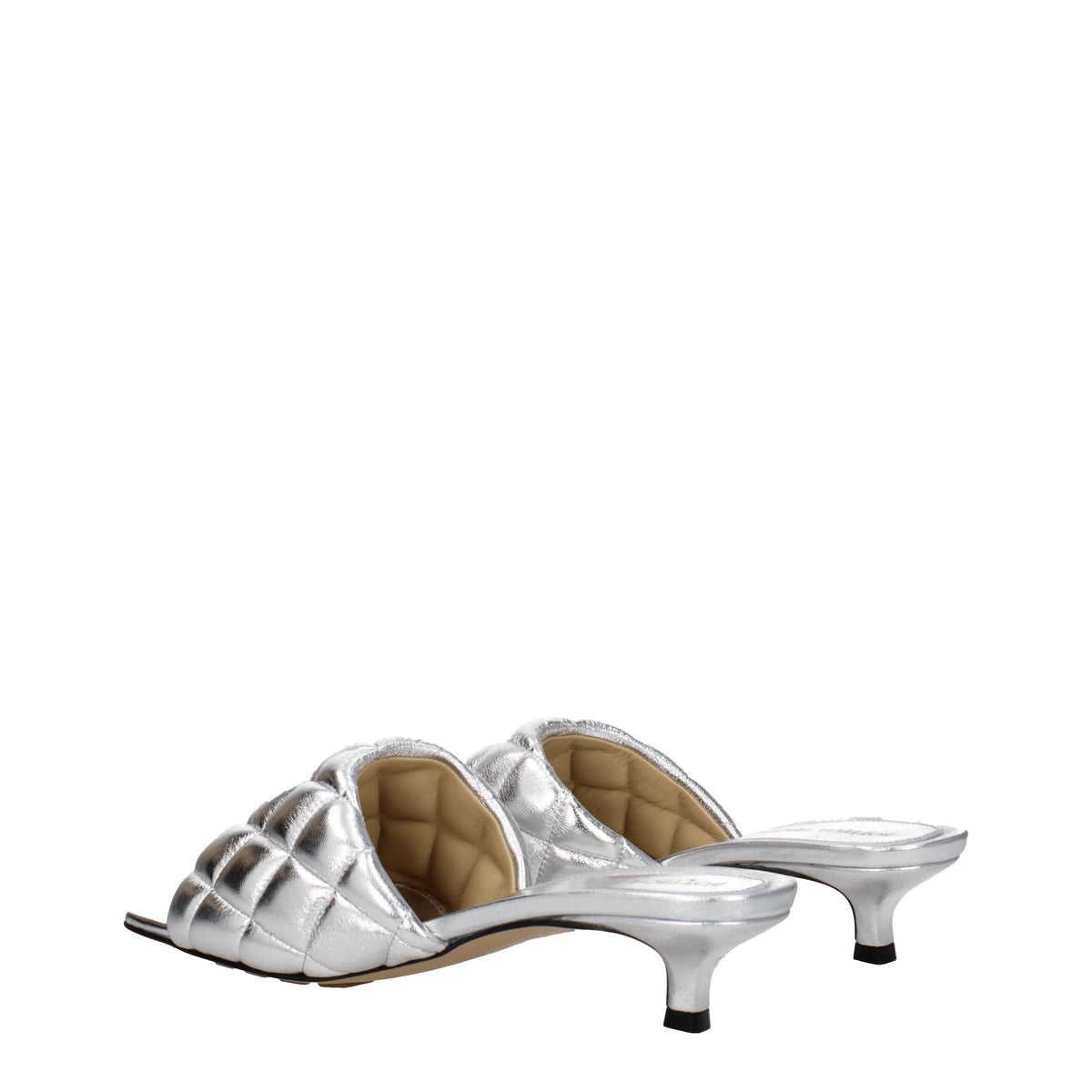 Bottega Veneta Sandali Donna Pelle Argento